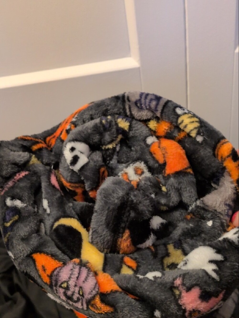 Disney Mickey & Friends Halloween Plush Throw - Gray, Orange, Black - Picture 6 of 8